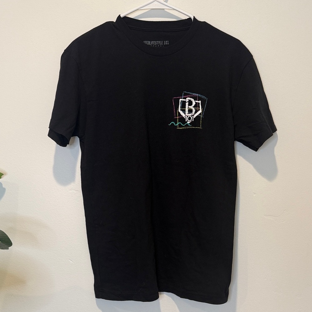 Baseball Lifestyle Black Graphic T-Shirt - Adult Small